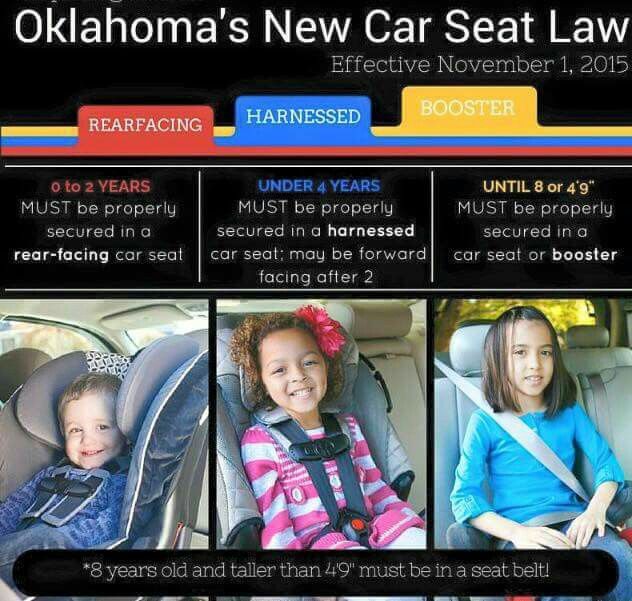 oklahoma law on car seats