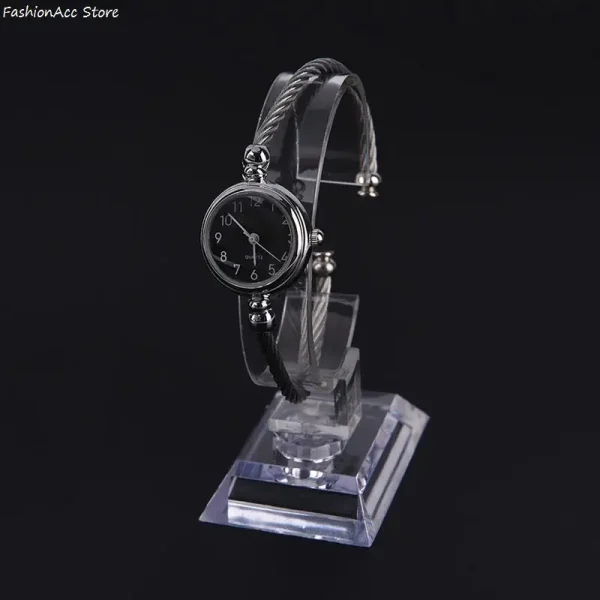 10CM Plastic Wrist Watch Display Rack Holder Sale Show Case Stand Tool Clear Jewelry Packaging Total 3 10CM Plastic Wrist Watch Display Rack Holder Sale Show Case Stand Tool Clear Jewelry Packaging Total Height Watch Display Stand
