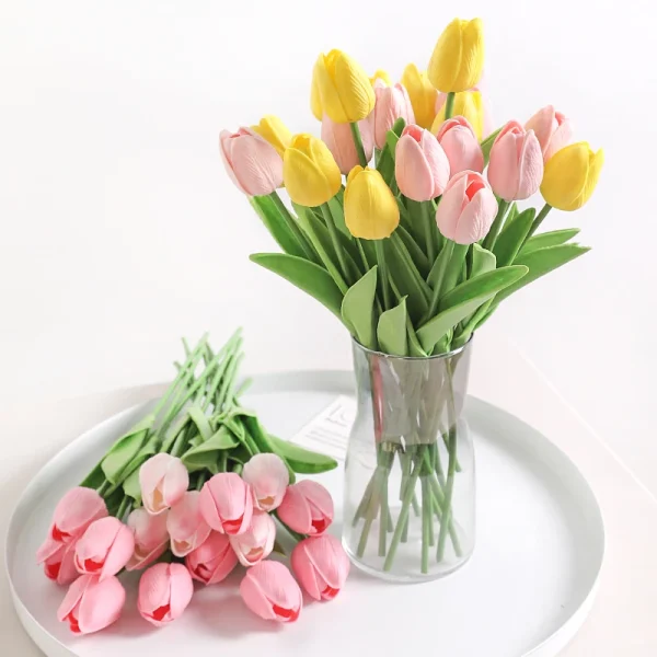 10Pcs Tulip Artificial Flowers Bouquet 29cm Real Touch PE Fake Flowers for Wedding Decoration Ceremony Decor 1 10Pcs Tulip Artificial Flowers Bouquet 29cm Real Touch PE Fake Flowers for Wedding Decoration Ceremony Decor Home Garden Decor
