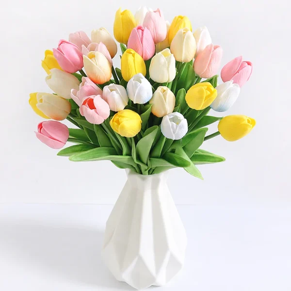 10Pcs Tulip Artificial Flowers Bouquet 29cm Real Touch PE Fake Flowers for Wedding Decoration Ceremony Decor 3 10Pcs Tulip Artificial Flowers Bouquet 29cm Real Touch PE Fake Flowers for Wedding Decoration Ceremony Decor Home Garden Decor