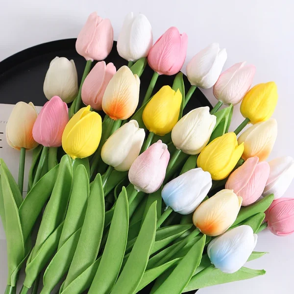 10Pcs Tulip Artificial Flowers Bouquet 29cm Real Touch PE Fake Flowers for Wedding Decoration Ceremony Decor 4 10Pcs Tulip Artificial Flowers Bouquet 29cm Real Touch PE Fake Flowers for Wedding Decoration Ceremony Decor Home Garden Decor