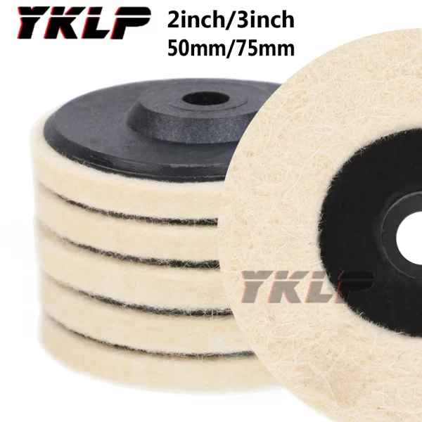 10pcs 50mm 75mm Wool Polishing Wheel Beige Buffing Pads Grinding Angle Grinder Wheel Felt Polisher Disc 10pcs 50mm/75mm Wool Polishing Wheel Beige Buffing Pads Grinding Angle Grinder Wheel Felt Polisher Disc For Stainless Steel