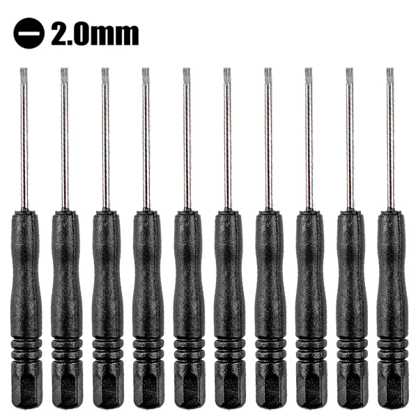10pcs Black Handle Cross Slotted Screwdriver 3.22Inch Mini Screwdriver Home Appliance Toy Small Screwdriver Small Screwdriver - Image 3