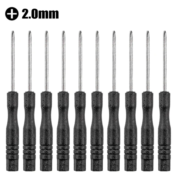 10pcs Black Handle Cross Slotted Screwdriver 3.22Inch Mini Screwdriver Home Appliance Toy Small Screwdriver Small Screwdriver - Image 4