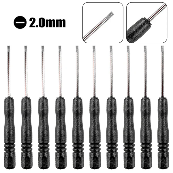 10pcs Black Handle Cross Slotted Screwdriver 3.22Inch Mini Screwdriver Home Appliance Toy Small Screwdriver Small Screwdriver