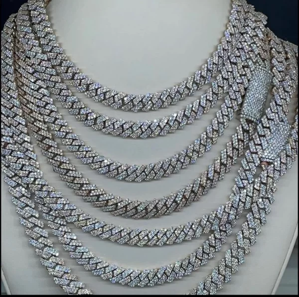 14mm 20inches MoissaniteCuban Chain 925 Silver Chain DEF VVS1 Iced Out Moissanite Watch Hip Pop Jewelry 5 14mm 20inches MoissaniteCuban Chain 925 Silver Chain DEF VVS1 Iced Out Moissanite Watch Hip Pop Jewelry Loose Gemstones Factory