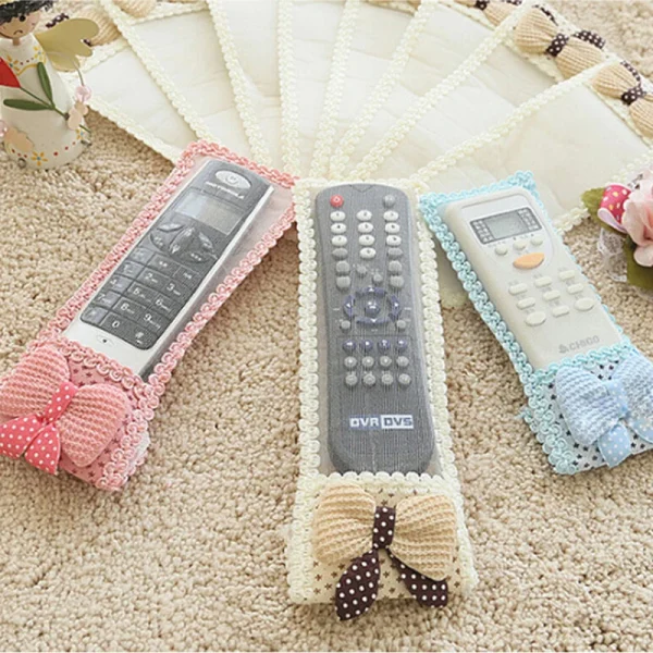 1pcs Shockproof Bow knot Remote Case TV Remote Control Dust Protective Case for Home Electric Appliance 1pcs Shockproof Bow-knot Remote Case TV Remote Control Dust Protective Case for Home Electric Appliance Organizer