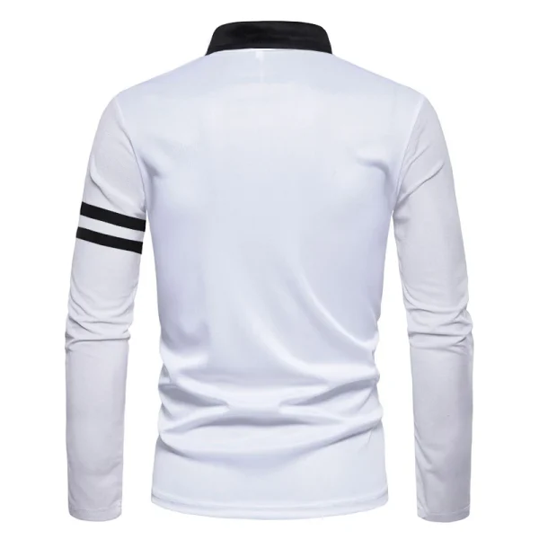 2024 New Summer Men's Long sleeved Polo Shirt Fashion Head Show Slim Fit Long sleeved Shirt - Image 3