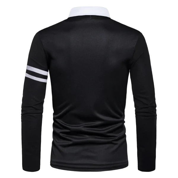 2024 New Summer Men's Long sleeved Polo Shirt Fashion Head Show Slim Fit Long sleeved Shirt - Image 5