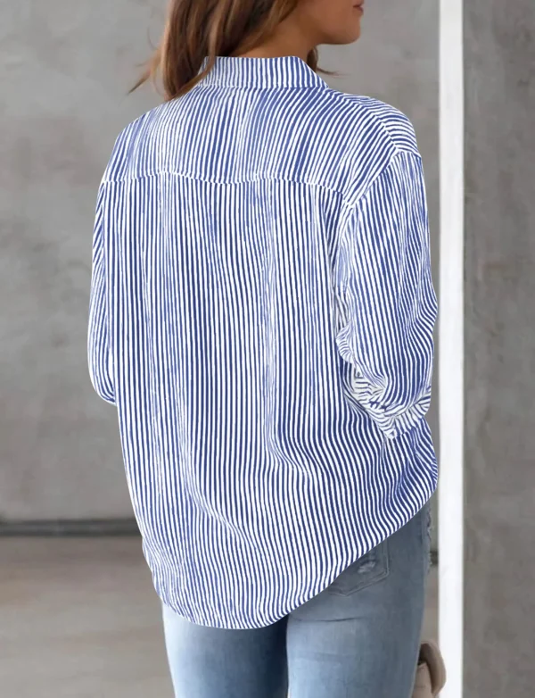 2024 Women s Shirt Blouse Striped classic Print Button Long Sleeve Casual No pockets Daily Basic 3 2024 Women's Shirt Blouse Striped classic Print,Button Long Sleeve Casual No pockets Daily Basic Shirt Fall & Winter Tops