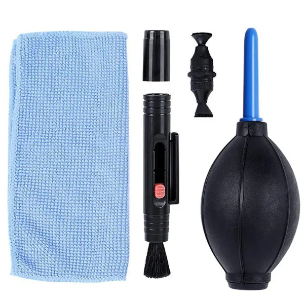 3IN1 Camera Cleaning Kit Suit Dust Cleaner Brush Air Blower Wipes Clean Cloth kit for Gopro for Canon for Nikon Camcorder VCR - Image 2