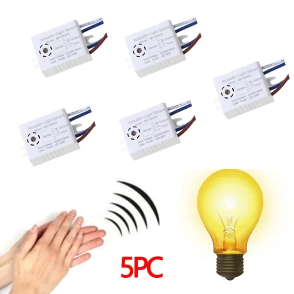 5PC Sound Control Sensor Smart Switches Module Detector Voice Sensor Intelligent Auto on Off Light Lamp 5PC Sound Control Sensor Smart Switches Module Detector Voice Sensor Intelligent Auto on Off Light Lamp Switch Home Improvement