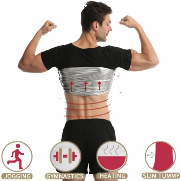 5XL Men Shaperwear Waist Traine Sauna Sweat Vest Body Shaper Cincher Corset T-Shirts Slimming - Image 5