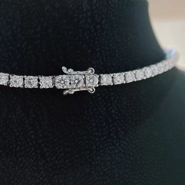 Aazuo Fine jewerly 18K Gold Real Diamonds 8.85ct F VS Luxury Classic Tennis Necklace Gife For Woman Senior Party Charm Jewelry - Image 4