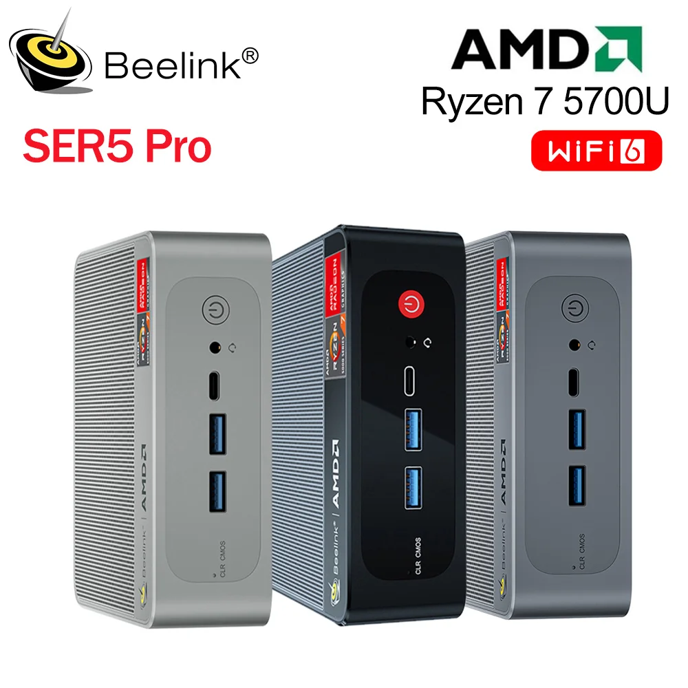 Beelink Mini PC SER5 Max AMD Ryzen 7 5800H DDR4 32G 500G NVME SSD SER6 Pro 7735HS DDR5 SER5 Pro 5700U 5500U Gaming Mini Computer 3 Beelink Mini PC SER5 Max AMD Ryzen 7 5800H DDR4 32G 500G NVME SSD SER6 Pro 7735HS DDR5 SER5 Pro 5700U 5500U Gaming Mini Computer - Image 3