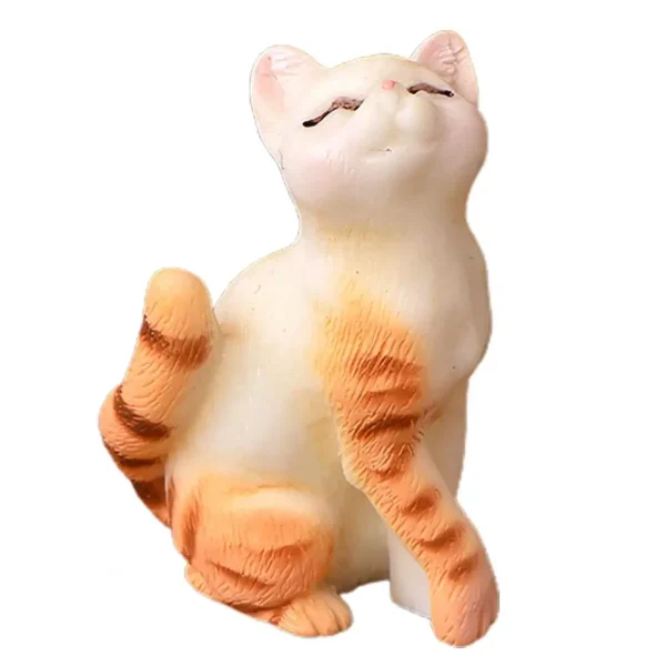Cat Ornament Animal Image Toy Realistic Mini Cat Crafts Miniatures Figurines Home Decor - Image 4