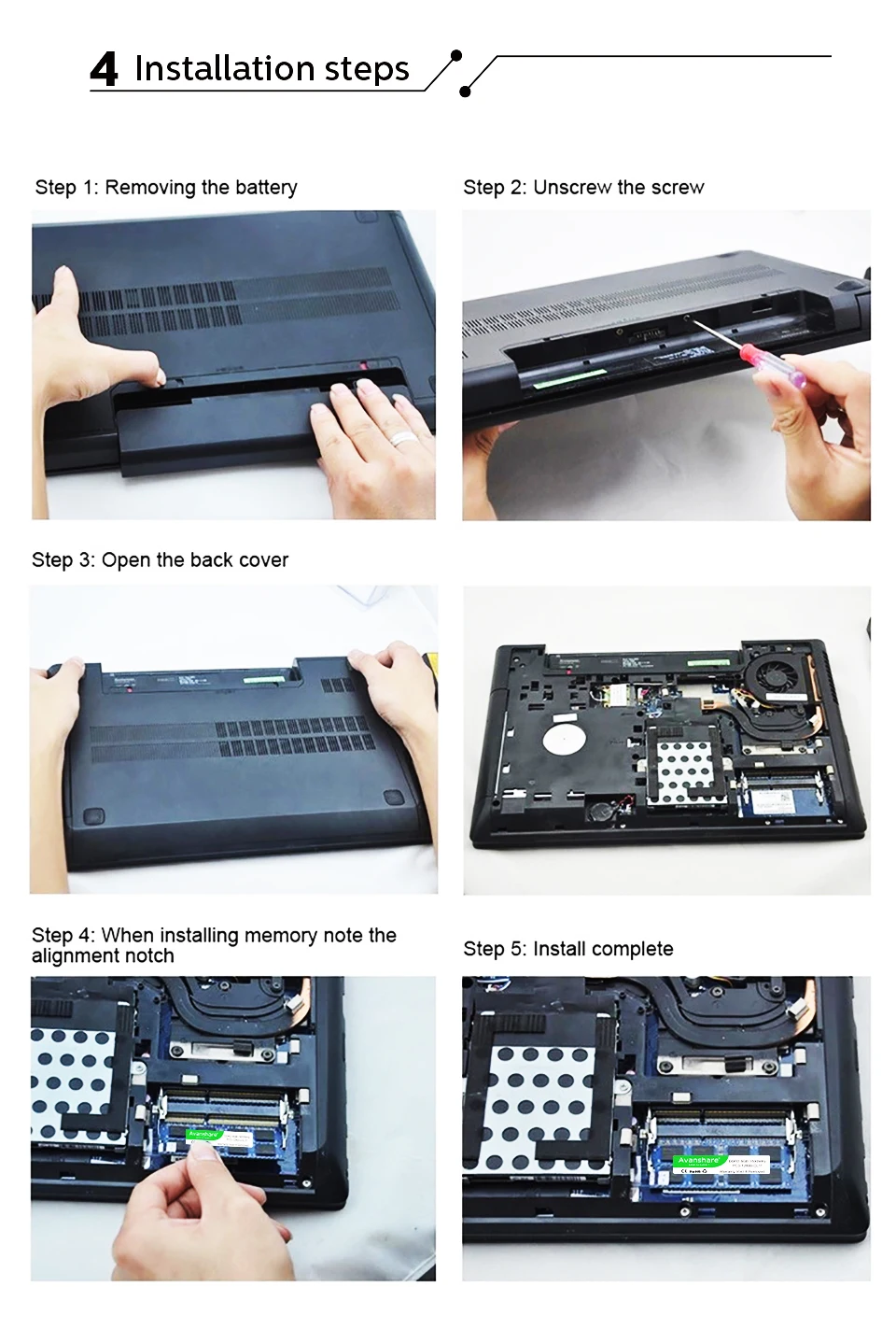 H002b016500bb45a4b467afb85869f532q Avanshare Ram Memory DDR3 DDR3L DDR4 Sodimm 4GB 8GB 16GB 1333MHz 1600MHz 2400MHz 2666MHz 3200MHz PC4 PC3L PC3 Laptop Computer