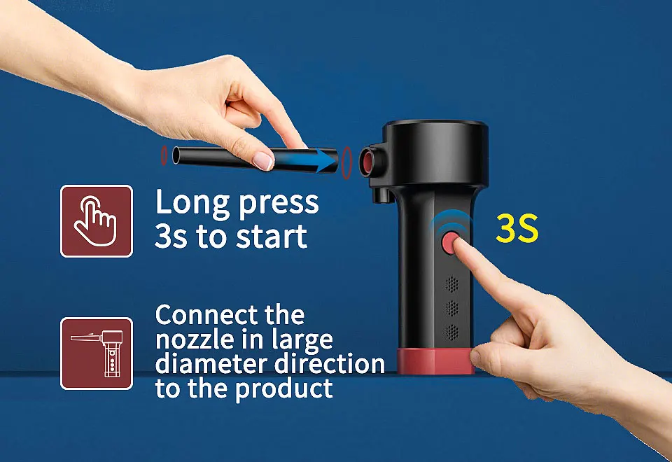 H2f10e00b40da44d38b5a83aa3fd2cd46I Compressed Air can for computers ,Electric Air Blower Computer Cleaning,Cordless Air Dust Cleaner for PC Keyboard Crumbs