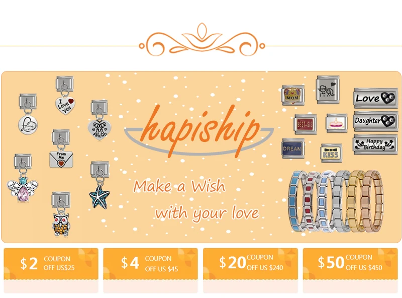 H681fc56c772d4162861745f2ed6126f78 Hapiship 2023 New Fashion Spider Aircraft Cat Coffee Charm Italian Links Fit 9mm Bracelet Stainless Steel Making Jewelry DJ644-C