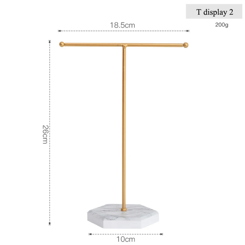 H750a97debbdc4dfeb7bf290cba653817c High Level Wooden Bottom Gold T-shaped Earrings Ring Necklace Watch Jewelry Shelf Jewelry Stand Counter Pendant Jewelry Display