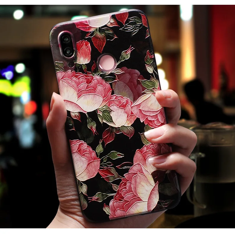 H88f220d2506f479cb124f33e11098c79h For Umidigi A9 Pro Case Floral Relief Soft Silicon Phone Cover For UMIDIGI Bison Back Cases For UmidigiA9 Pro A 9 A9Pro Bison GT