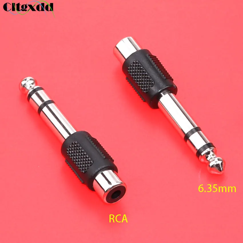 HTB16G7uXy6guuRkSnb4q6zu4XXaD cltgxdd 6.5mm 3pole stereo male to RCA female AV jack audio adapter for Sound equipment microphone mixer 6.35 to RCA Conversion