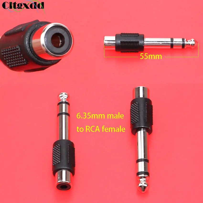 HTB1c R6GKGSBuNjSspbq6AiipXa7 cltgxdd 6.5mm 3pole stereo male to RCA female AV jack audio adapter for Sound equipment microphone mixer 6.35 to RCA Conversion