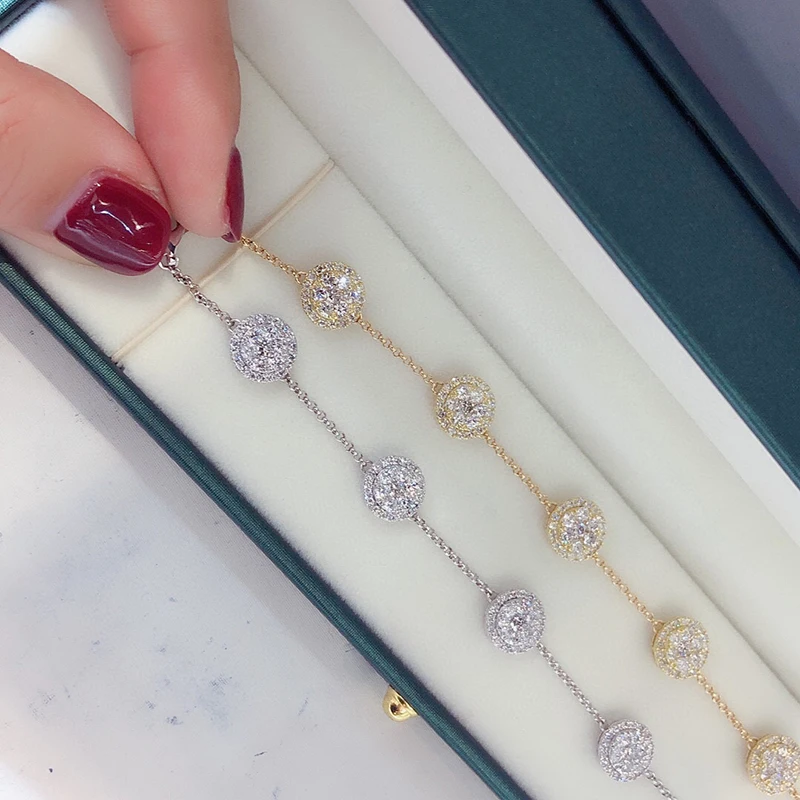 Ha93bcf285a704e918dd8fcc074aaad45z Aazuo Real 18K White Gold Yellow Gold Real Diamonds 2.5ct Fine Jewelry Bracelet gifted for Women Birthday Party Au750