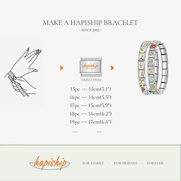 Hapiship 2023 New Fashion Friend Daddy's Angel Charm Italian Links Fit 9mm Bracelet Stainless Steel Jewelry DIY Making DJ608 - Image 5