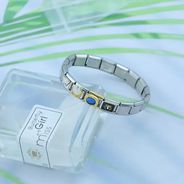 Hapiship 2023 New Fashion Spider Aircraft Cat Coffee Charm Italian Links Fit 9mm Bracelet Stainless Steel Making Jewelry DJ644-C - Image 4