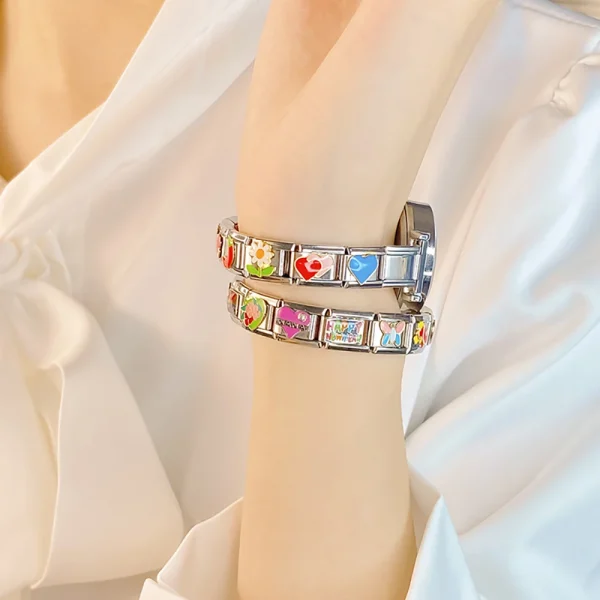 Hapiship Fashion Women's Stainless Steel White Black Watch Bracelet Bangle For Party Friend Wife Birthday Jewelry Gift G150 - Image 4