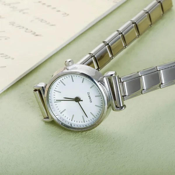 Hapiship Fashion Women's Stainless Steel White Black Watch Bracelet Bangle For Party Friend Wife Birthday Jewelry Gift G150 - Image 5