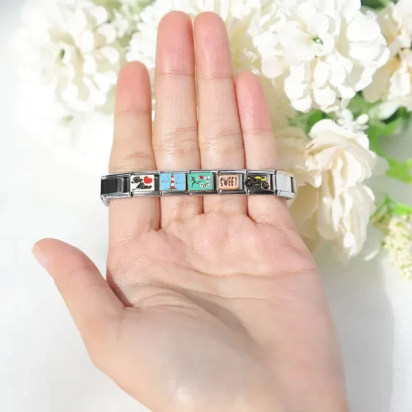 Hapiship Original Daisy Horse Love Butterfly Mom Dog Motorcycle Elephant Charm Fit Bracelet Stainless Steel Jewelry Making DJ003 - Image 2