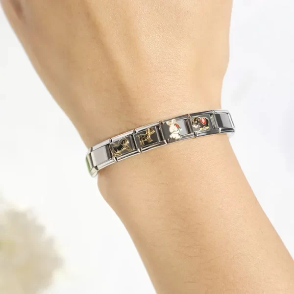 Hapiship Original Daisy Horse Love Butterfly Mom Dog Motorcycle Elephant Charm Fit Bracelet Stainless Steel Jewelry Making DJ003 - Image 4
