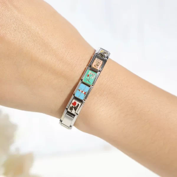 Hapiship Original Daisy Horse Love Butterfly Mom Dog Motorcycle Elephant Charm Fit Bracelet Stainless Steel Jewelry Making DJ003 - Image 6