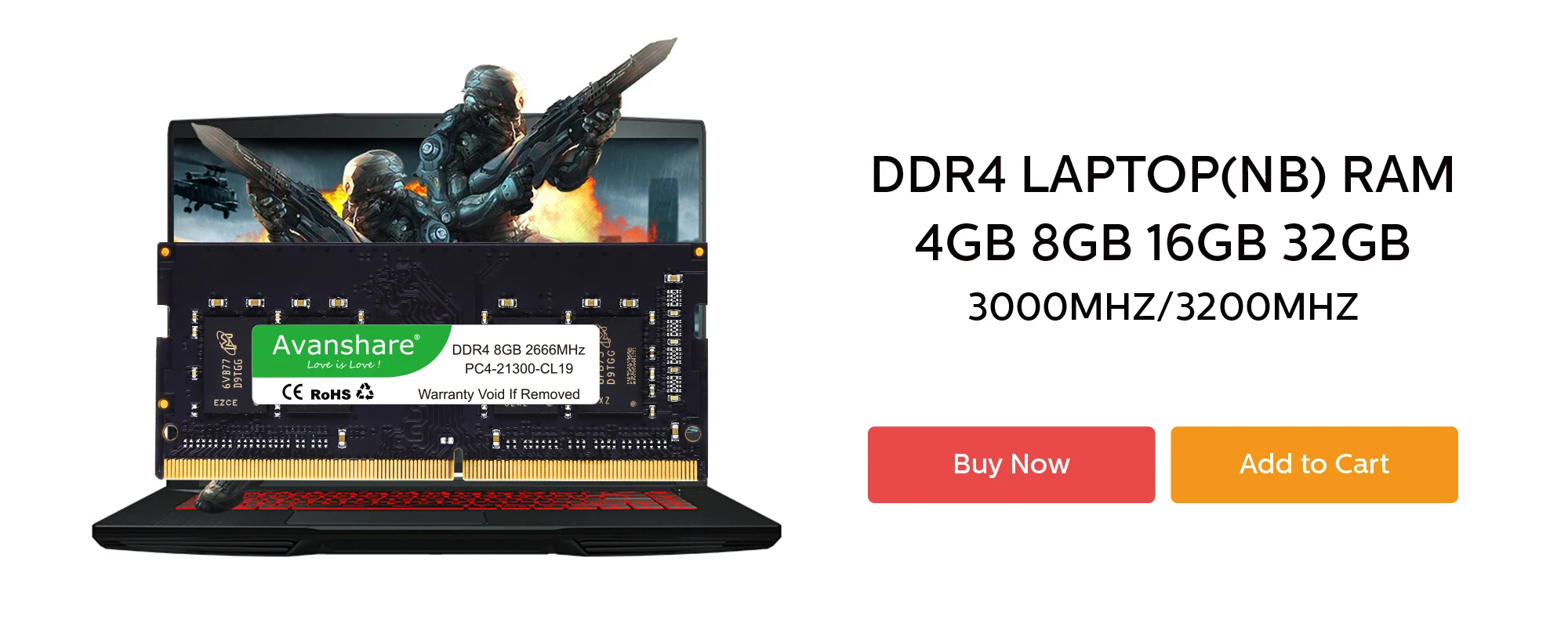 Hb7d248cbea464394b5010e3046873cbfb Avanshare Ram Memory DDR3 DDR3L DDR4 Sodimm 4GB 8GB 16GB 1333MHz 1600MHz 2400MHz 2666MHz 3200MHz PC4 PC3L PC3 Laptop Computer