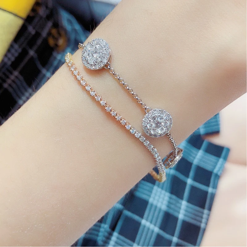 Hb99801d00cdf4e259e36dbce19437ab7U Aazuo Real 18K White Gold Yellow Gold Real Diamonds 2.5ct Fine Jewelry Bracelet gifted for Women Birthday Party Au750