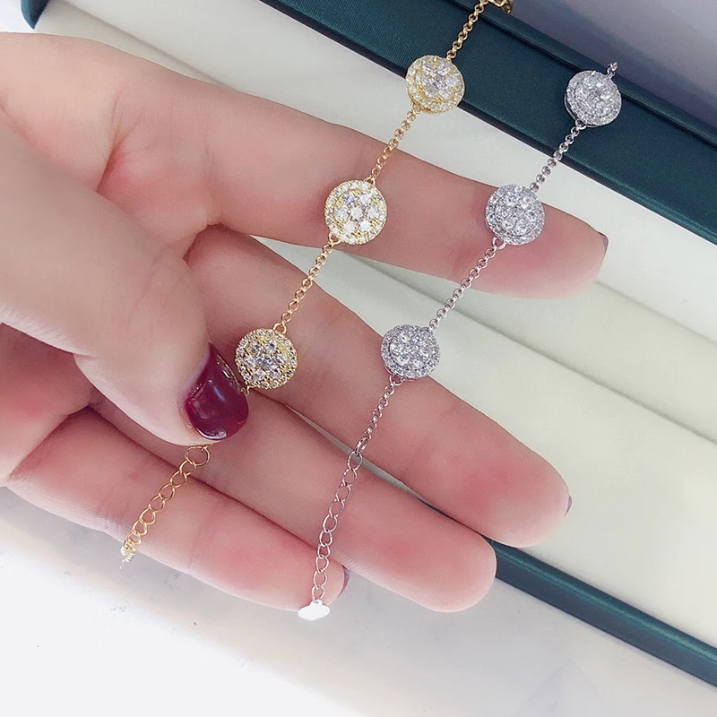 He46d22f1a7a24ff380ea1f6dbf1e51ccD Aazuo Real 18K White Gold Yellow Gold Real Diamonds 2.5ct Fine Jewelry Bracelet gifted for Women Birthday Party Au750