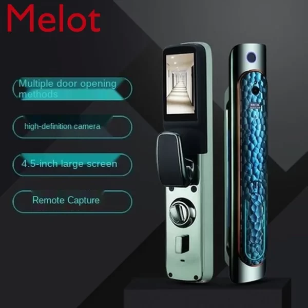 High-End Luxury Automatic Fingerprint Lock with Surveillance Camera Home Anti-Theft Door Visual Doorbell Smart Door Lock