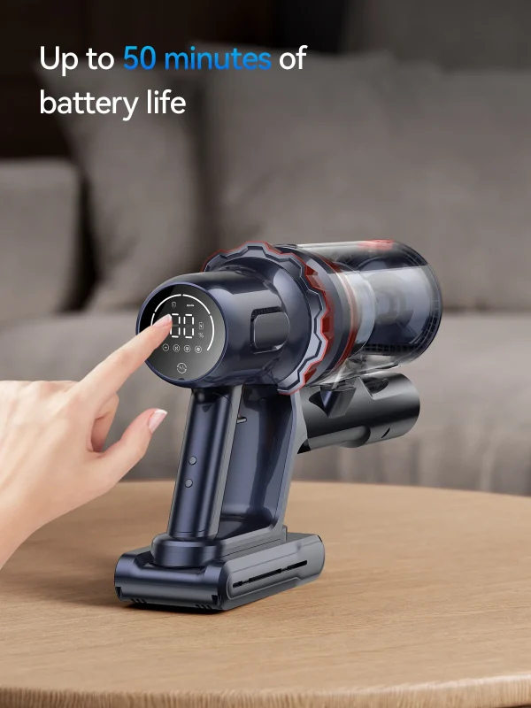 Honiture 38000Kpa Cordless Vacuum Cleaner 450W Touch Screen 50 Mins for Carpet Pet Hair Home Appliance Aromatherapy Function - Image 3