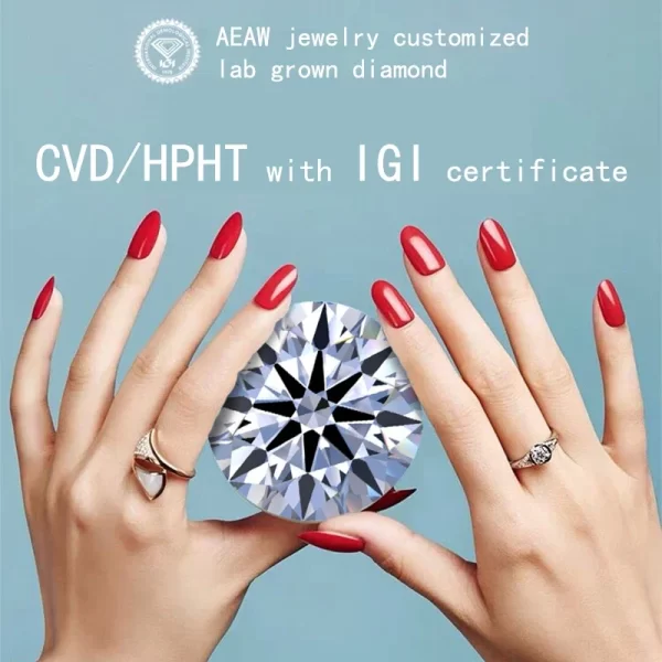 IGI Certificate Oval Shape Lab Grown Diamonds CVD HPHT Loose Diamond VS1 DE EX VG 5ct - Image 3