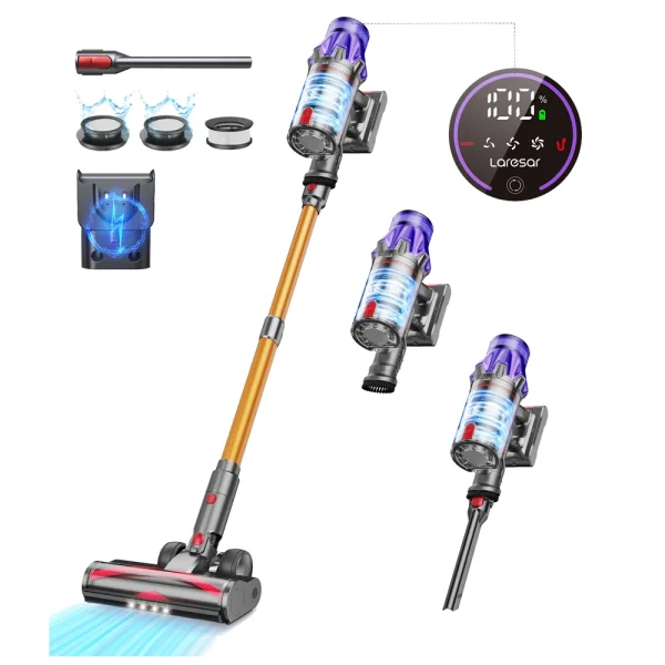 Laresar 2024 NEW V7 500W 50KPA Suction Power Cordless Vacuum Cleaner Handheld smart Home appliance Removable Laresar 2024 NEW V7 500W 50KPA Suction Power Cordless Vacuum Cleaner Handheld smart Home appliance Removable Battery Dust Cup