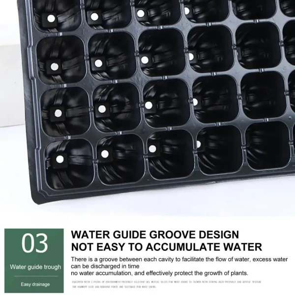 Large Plastic Starter Trays Plant Flower Pot Nursery Grow Box Tray Plug Planting Planter Container Garden Supply 2022 - Image 6