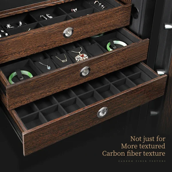 Luxury Wooden Automatic Watch Box Safe Mechanical Watch Winder Watch Strongbox Anti Theft Jewelry Cash Storage Cabinet - Image 6