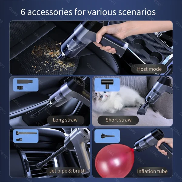 Mini Car Vacuum Cleaner Wireless Handheld Portable Cleaner for Home Appliance Poweful Cleaning Machine Car Cleaner for Keyboard - Image 2