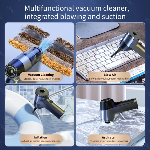 Mini Car Vacuum Cleaner Wireless Handheld Portable Cleaner for Home Appliance Poweful Cleaning Machine Car Cleaner for Keyboard - Image 6
