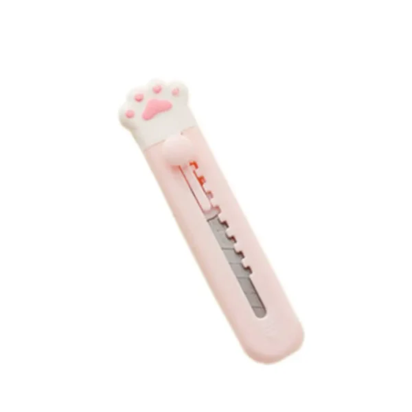 Mini Pocket Cute Cat Paw Art Utility Knife For Cutting Paper Express Box Knife Paper Cutter Craft Wrapping Blade Stationery - Image 4