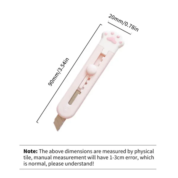 Mini Pocket Cute Cat Paw Art Utility Knife For Cutting Paper Express Box Knife Paper Cutter Craft Wrapping Blade Stationery - Image 6