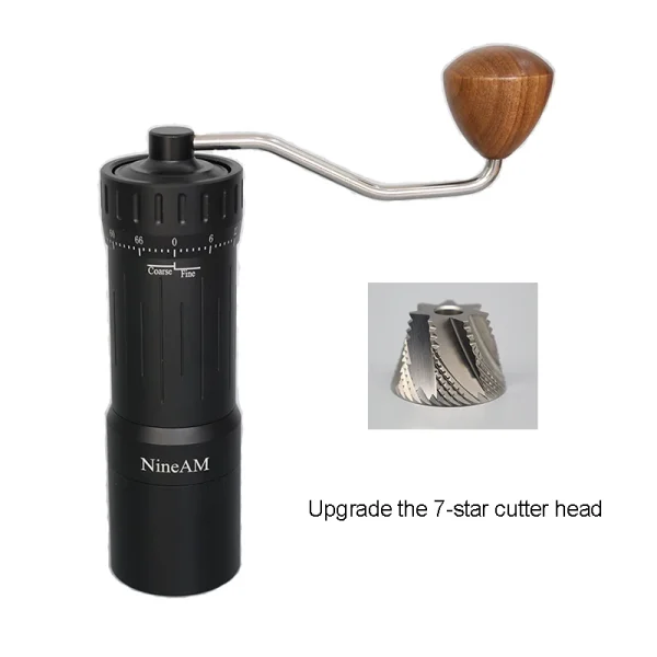 NineAM M1 Manual Coffee Grinder High Quality Portable Upgrade 7 Star Stainless Steel Burr Suitable for Espresso Kitchen Tool