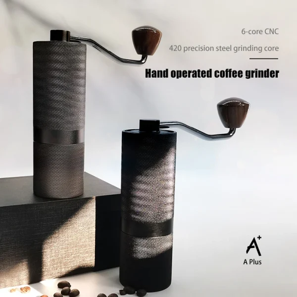 Portable Coffee Hand Grinder Adjustable Manual Espresso Grinder with Precision Steel Grinding Core